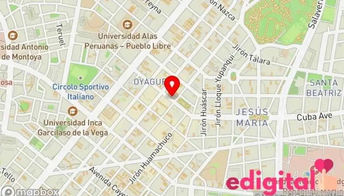 mapa de Inkafarma Farmacia, Compañía farmacéutica en Lima