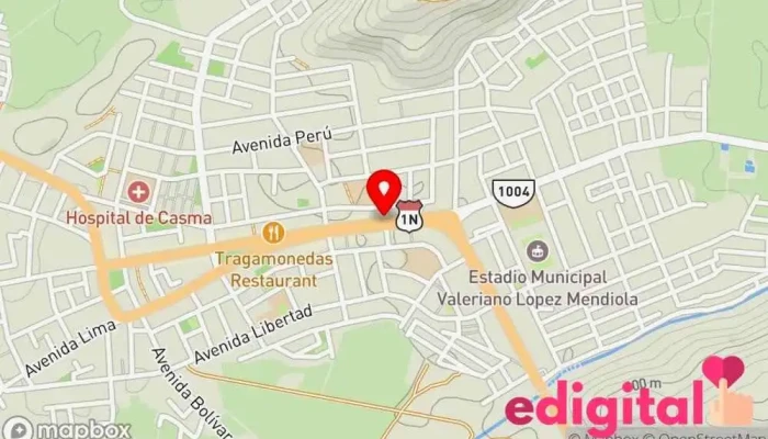 mapa de INKAFARMA Farmacia en Casma