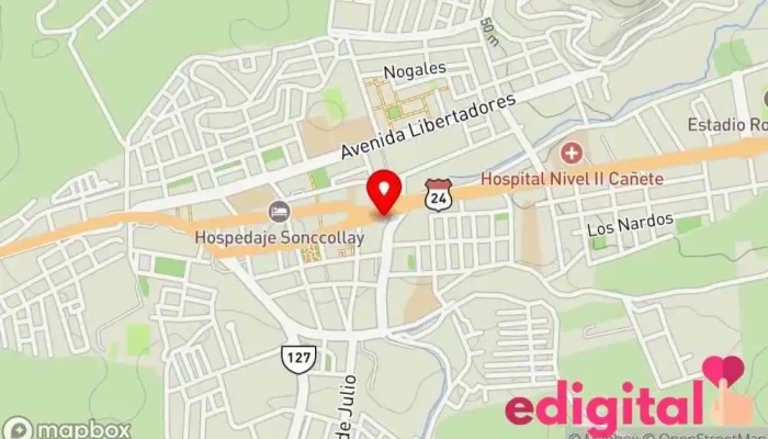 mapa de INKAFARMA Farmacia en San Vicente de Cañete