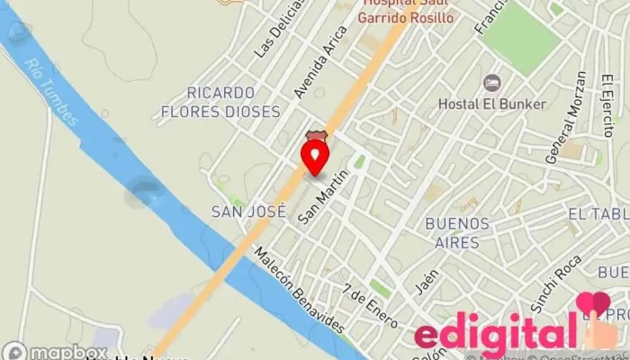 mapa de INKAFARMA Farmacia en Tumbes