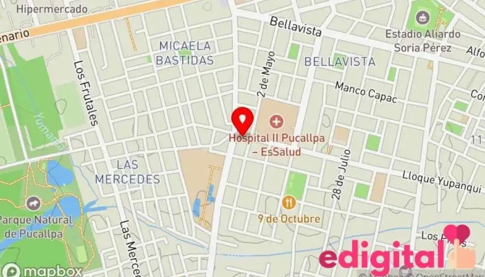 mapa de INKAFARMA Farmacia en Pucallpa