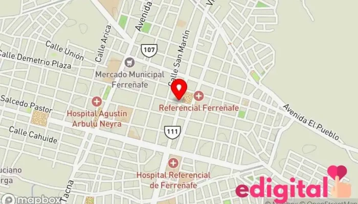 mapa de INKAFARMA Farmacia en Ferreñafe