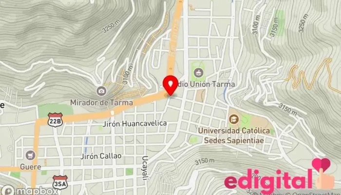 mapa de Inkafarma Farmacia en Tarma