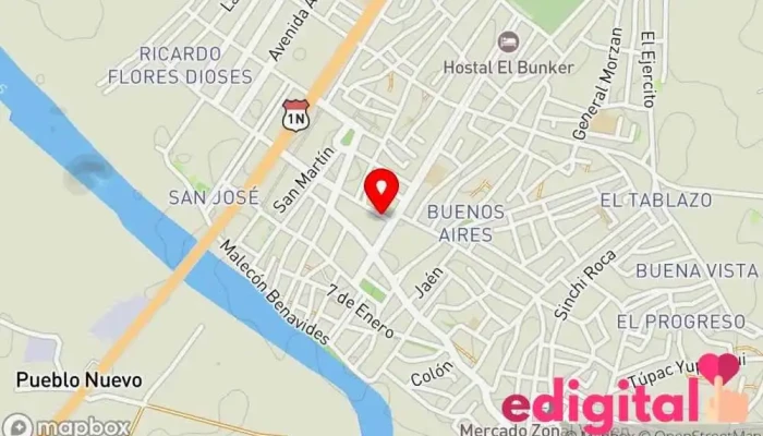 mapa de INKAFARMA Farmacia en 1068Tumbes