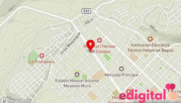 mapa de INKAFARMA Farmacia en Chiriaco