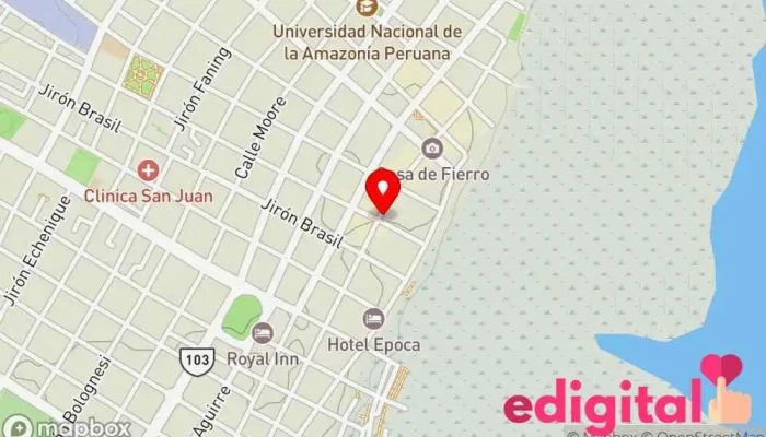 mapa de Inkafarma Farmacia en Iquitos