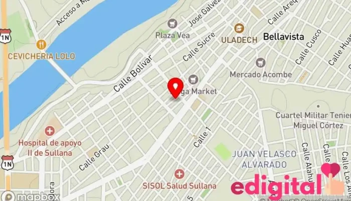 mapa de Inkafarma Sullana 3 Farmacia en Sullana