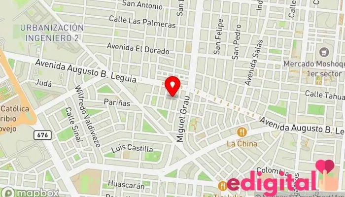 mapa de Inpares Farmacia en Chiclayo