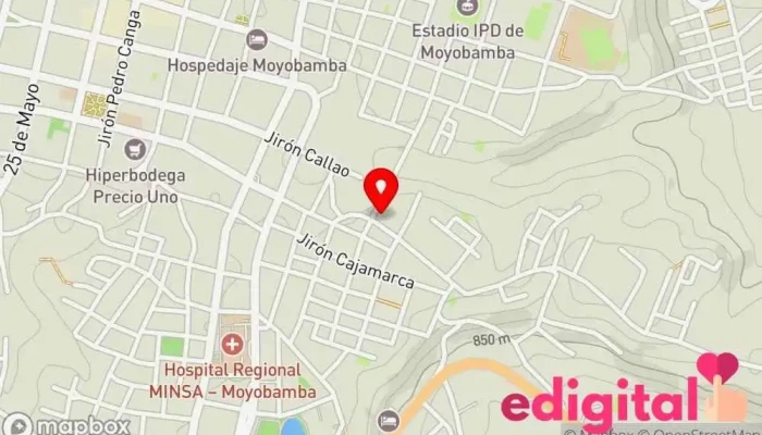 mapa de Jiró Junín Farmacia en Moyobamba
