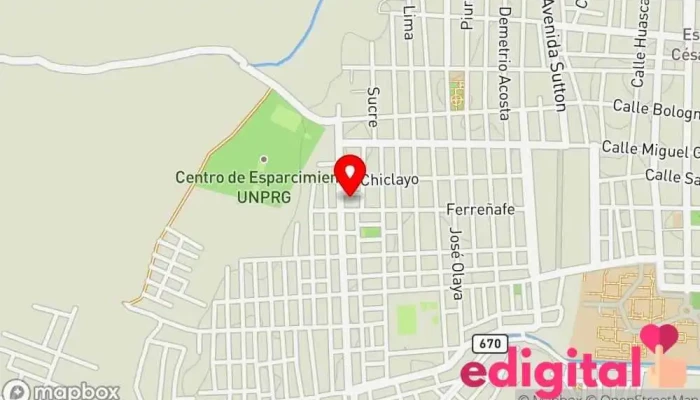 mapa de KASNET/ SARIFARMA Farmacia en Lambayeque