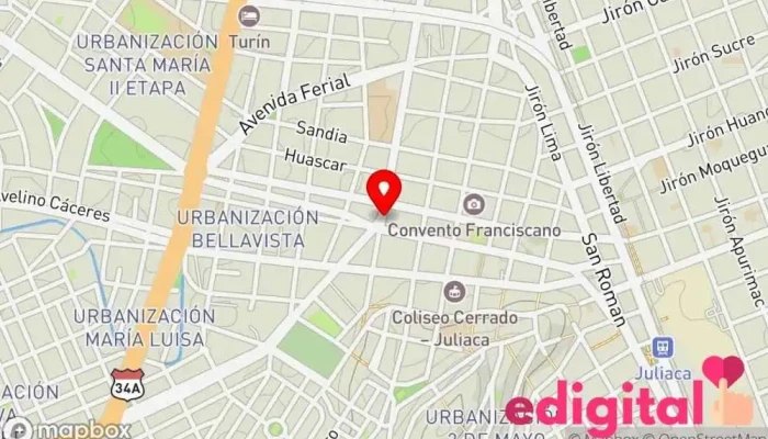 mapa de Magui Farma Botica Farmacia en Juliaca