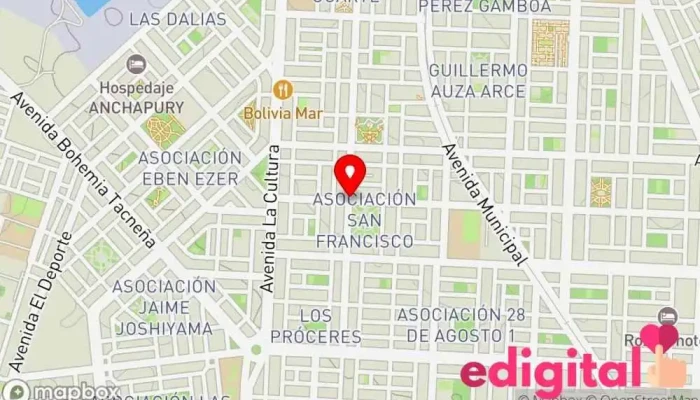 mapa de Megafarmax Tienda de comestibles, periódicos y medicamentos en Tacna