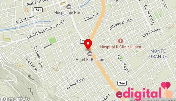 mapa de Mi Salud Farmacia en Jaén