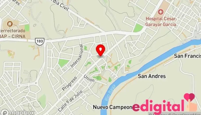mapa de Michel melendez Farmacia en Iquitos