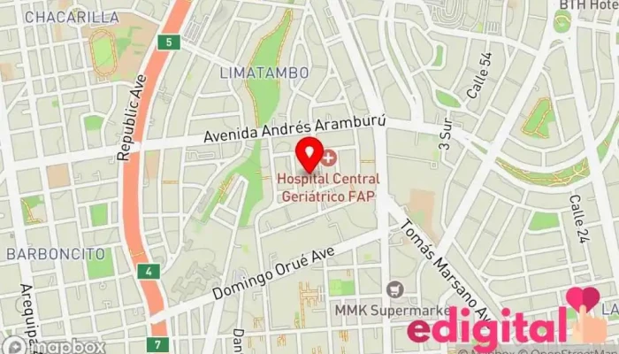 mapa de Mifarma Boticas Y Perfumeria Farmacia en Surquillo