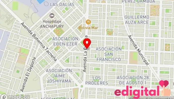 mapa de Mifarma Farmacia en Tacna