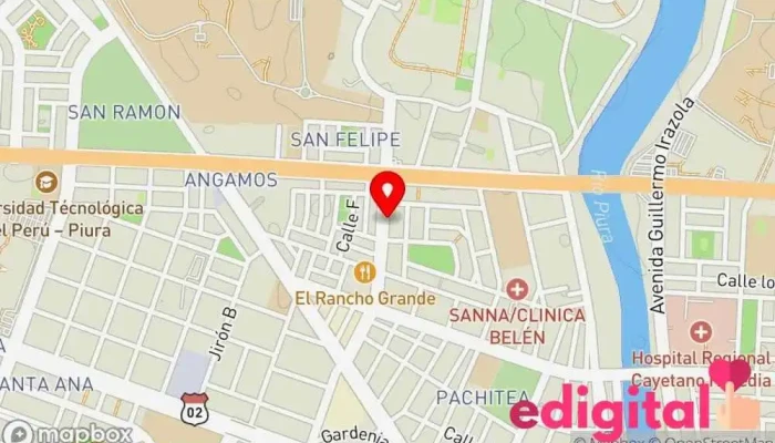 mapa de Mifarma Farmacia en Piura