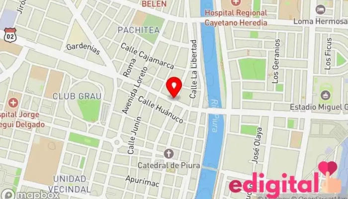 mapa de Mifarma Farmacia en Piura