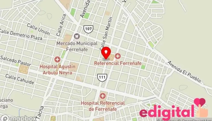 mapa de Mifarma Farmacia en Ferreñafe