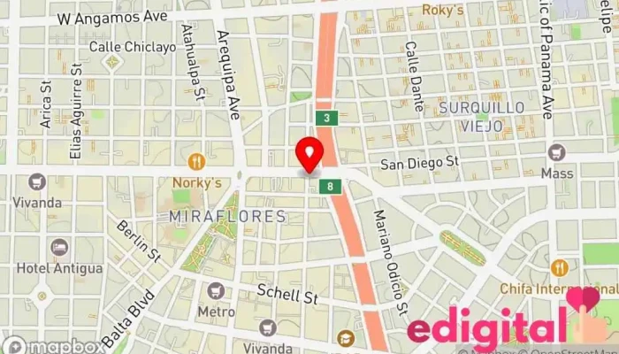 mapa de Mifarma Farmacia, Perfumería en Miraflores