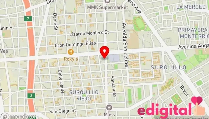 mapa de Nova Farma Farmacia en Surquillo