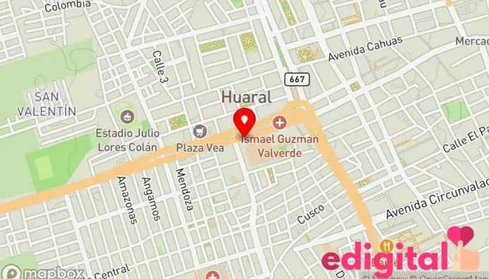 mapa de Policlínico Sakura Centro de salud comunitario en Huaral