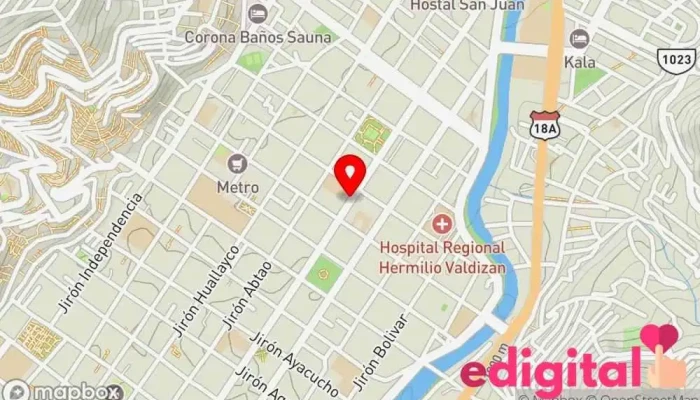 mapa de Prisfarma Farmacia en Huánuco