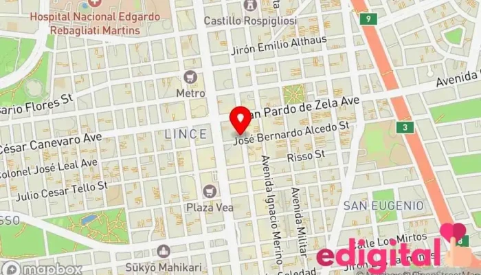 mapa de QF Farmacia Magistral - Lince Farmacia en Lince