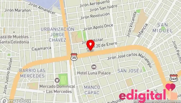 mapa de Santa Cruz Express - Buses Hacia Puerto Maldonado Empresa de autobuses en Juliaca 21101