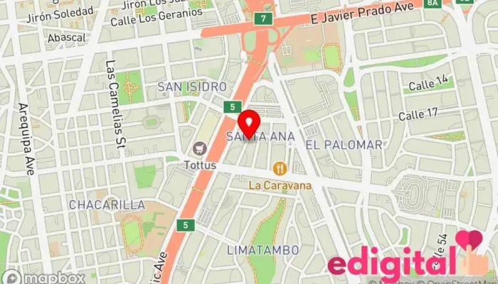 mapa de Scienciapharma Farmacia en San Isidro