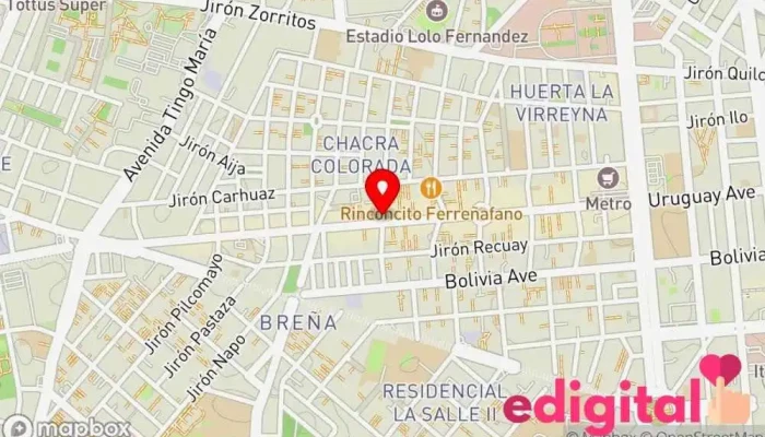 mapa de Super Boticas Hollywood Farmacia en Lima