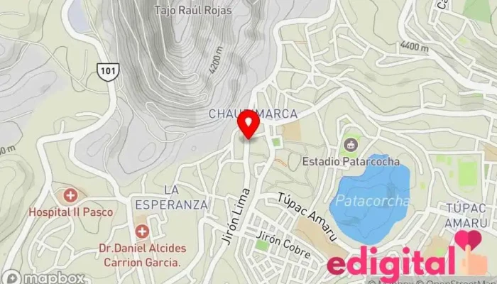 mapa de Terminal colectivos Colquijirca Parada para camiones en Cerro De Pasco 19001