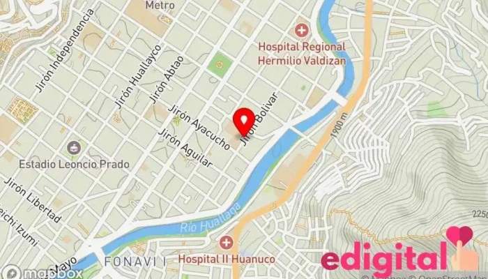 mapa de Terminal De Pachitea Servicio de transporte en Huánuco 10001