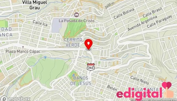 mapa de Terminal de ¨SOTUR¨ Express Empresa de autobuses en Paucarpata