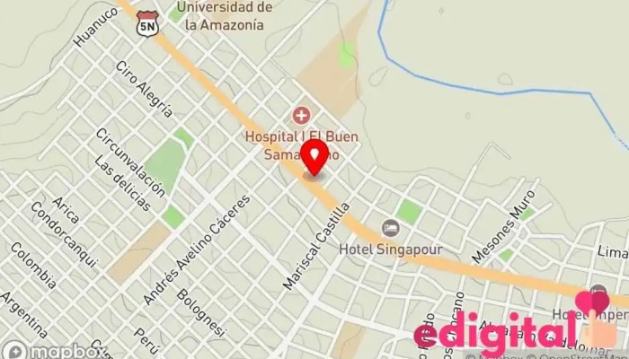 mapa de Terminal Jaen Servicio de transporte en bagua grande