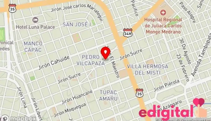 mapa de Terminal putina Oficinas de empresa en Jiron Enrique Caceres 416