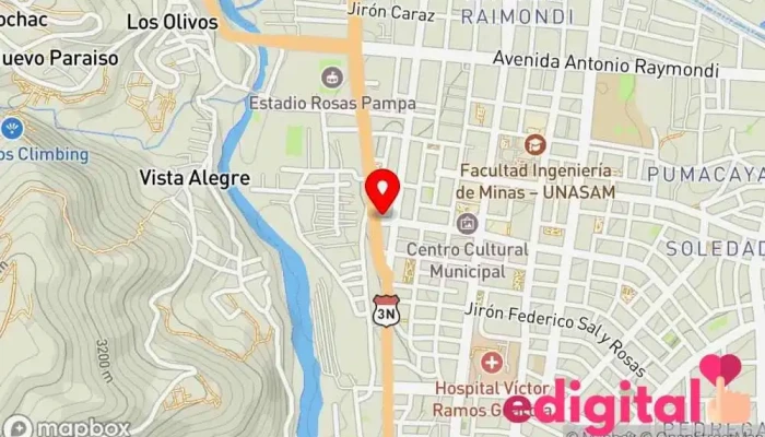 mapa de Terminal Rapido VIP Agencia de viajes en Huaraz