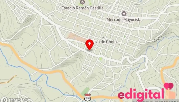 mapa de Terminal Terrestre Akunta e Ilucan Servicio de mensajería en Chota 06121
