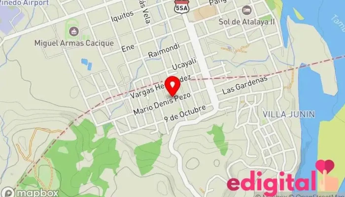 mapa de Terminal terrestre de Atalaya Agencia de viajes en Jirón Mario Denis Pezo