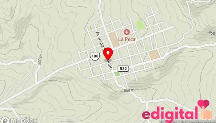 mapa de Terminal terrestre de La Peca Empresa de autobuses en La Peca 01741