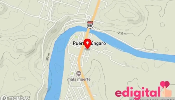 mapa de Terminal Terrestre de Puerto Sungaro Servicio de transporte en Zungaro 10260