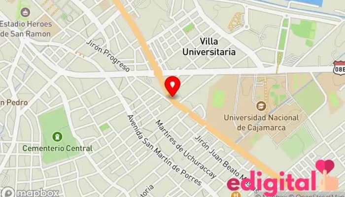 mapa de Terminal Terrestre San Marcos Parada de taxis en Cajamarca 06003