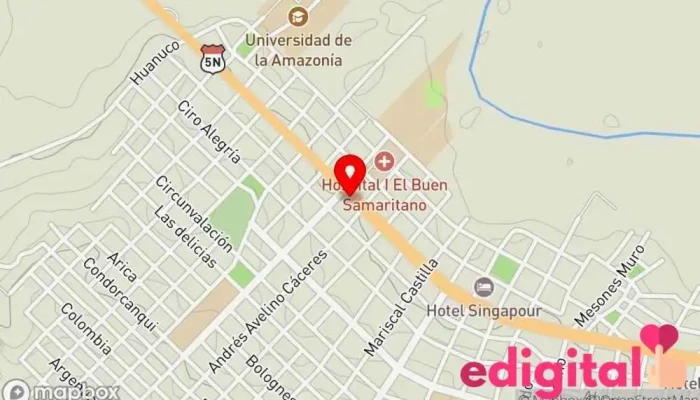 mapa de Terminal Transportes ETSA Servicio de transporte en Bagua Grande 01621