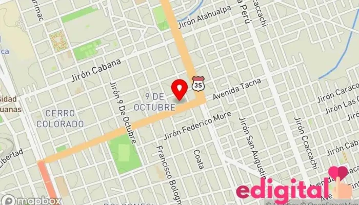mapa de Terminal Zonal de Juliaca Estación de autobuses en Patricio Quispe
