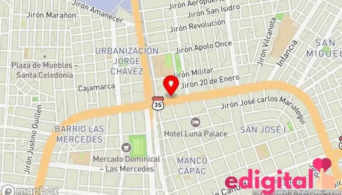 mapa de Transportes San Román Empresa de autobuses en Juliaca 21101
