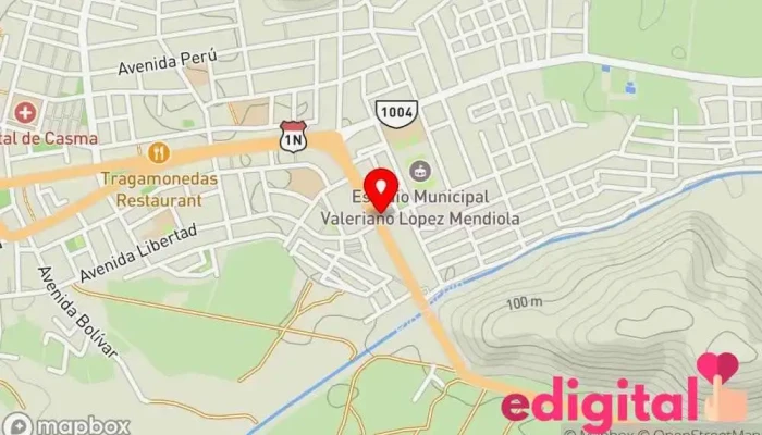 mapa de Via Costa - Empresa de Transporte (Casma) Servicio de mensajería en Casma