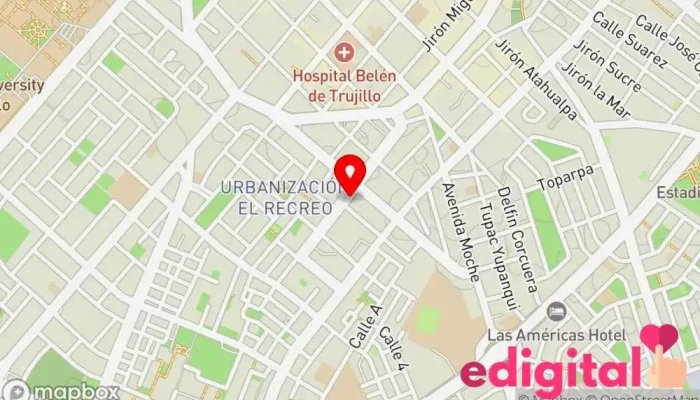 mapa de VISALFARMA Farmacia en Trujillo